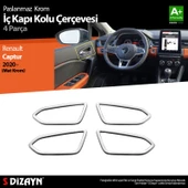 S-Dizayn Renault Captur 2 Krom İç Kapı Kolu Çerçevesi 4 Prç. 2020 Üzeri (Mat Krom) thumbnail 1