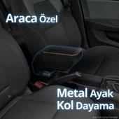 S-Dizayn Renault Clio 5 Kol Dayama Kolçak Çelik Ayaklı ABS Siyah 2019 Üzeri A+Kalite thumbnail 6