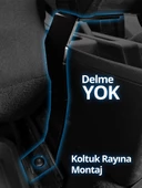 S-Dizayn Peugeot 206 Kol Dayama Kolçak Çelik Ayaklı ABS Siyah 1998-2012 A+Kalite thumbnail 5