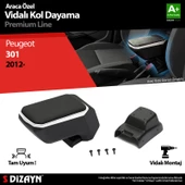 S-Dizayn Peugeot 301 ABS Vidalı Kol Dayama Kolçak Gri 2012-2017 A+Kalite thumbnail 1