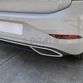 S-Dizayn VW Polo 6 HB Makyajlı Krom Egzoz Çıkışı Difüzör 2021 Üzeri - 6