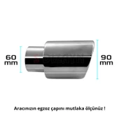 S-Dizayn Dacia Duster 2 Krom Egzoz Ucu Vidalı 60mm Çap 2018-2023 - 4