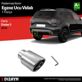 S-Dizayn Dacia Duster 2 Krom Egzoz Ucu Vidalı 60mm Çap 2018-2023 - 1