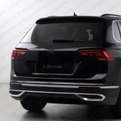 S-Dizayn VW Tiguan Krom Egzoz Görünümü Difüzör 3 Parça 2020-2024 A+Kalite - 7