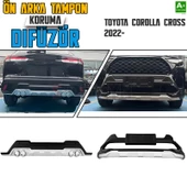 S-Dizayn Toyota Corolla Cross Ön ve Arka Tampon Koruma Difüzör Seti 2022 Üzeri A+ Kalite - 1