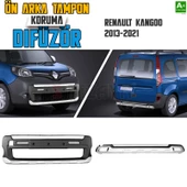 S-Dizayn Renault Kangoo Ön ve Arka Tampon Koruma Difüzör Seti 2012-2020 A+ Kalite - 1