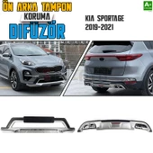 S-Dizayn Kia Sportage Ön ve Arka Tampon Koruma Difüzör Seti 2019-2021 A+ Kalite thumbnail 1