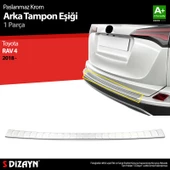 S-Dizayn Toyota Rav4 Krom Arka Tampon Eşiği 2018 Üzeri thumbnail 1