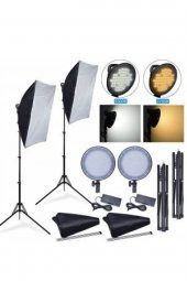 Deyatech 5500K LED Işık Softbox 50x70 Kit sürekli ışık video Işık - 1