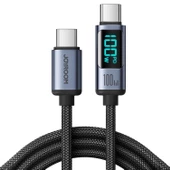 JOYROOM 100W USB-C / Type-C Dijital Ekranlı Hızlı Şarj Data Kablosu - 1