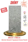 Renkli Duvarlar BS1753 Kendinden Yapışkanlı 1Adet 30x60cm Mermer Desenli Esnek Karavan Banyo Wc Duvar Kaplama Paneli - 1