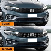 S-Dizayn Fiat Egea SD / HB Krom Ön Panjur Diamond Model 8 Prç 2020 Üzeri Mat Krom A+ Kalite - 5