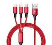 Longline 3lü Hızlı Şarj Kablosu TypeC Micro Apple Samsung Xiaomi - 3