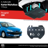 S-Dizayn Peugeot 206 Çelik Karter Muhafaza Koruma 1998-2013 A+ Kalite - 1