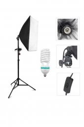 Softbox 50x70cm Sürekli Işık Tek Duy Paraflaş Youtuber Make Up Vi - 1