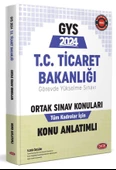 2024 T.C. Ticaret Bakanlığı Tüm Kadrolar İçin Ortak Konular Hazırlık Kitabı Data Yayınları - 1
