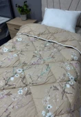 Clasy Saten %100 Pamuk Saten Tek kişilik Yorgan Barleta V1 Bej - 1