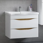 Denko İdea 80 cm MDF Beyaz Banyo Dolabı Takımı ve Boy Dolabı - 2