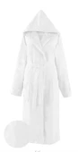 Nevresim Dünyası Pamuklu Tek Bornoz Beyaz - 1