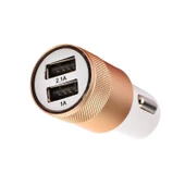 Space Çakmak Soketi Çift USB'li-Altın / ICCA84-1 - 1