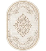 Brillant Latex Oval Kaymaz Taban Halı-FİRUZE HLE11314.802-(150x230) - 5
