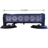 Tepe çakar lamba mıknatıslı vantuzlu 21 fonksiyonlu 15,5cm  6 ledli kırmızı-mavi usb-fiş şarjlı-kumandalı  adet  / LAPA118-2 thumbnail 3