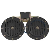 Dı dıt korna 12v roleli super ton büyük 13mm siyah set / SSKO63 - 1
