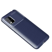 Xiaomi Mi 10 Lite Kılıf Focus Carbon Desen Silikon Arka Kapak - 4