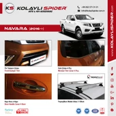 Nissan Navara Cam Arka Kelebek Çıtası 2 Prç Krom 2016 ve Sonrası - 2