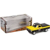 Greenlight 1970 Ford F-100 Pickup Truck Black and Yellow with Bed Cover "Armor All" "Running on Empty" Series 5 1/24 Diecast Model Araba thumbnail 2