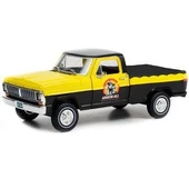 Greenlight 1970 Ford F-100 Pickup Truck Black and Yellow with Bed Cover "Armor All" "Running on Empty" Series 5 1/24 Diecast Model Araba thumbnail 3