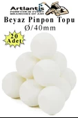 Beyaz Pinpon Topu 20 Adet Masa Tenis Topu Evcil Hayvan Kedi Oyuncağı Okul Sınıf Etkinlik Deney Topu - 1