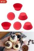 Airfryer Yapışmaz Kek Muffin Kalıbı 6’lı - Tüm Hava Fritözleriyle Uyumlu thumbnail 6