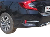 Honda Civic 10 Arka Tampon Altı 2 Prç Fiber 2016 ve Sonrası - 1
