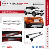 Renault Captur Kapı Eşiği 4 Prç Krom (Yazısız) 2013 ve Sonrası thumbnail 3