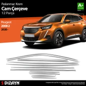 S-Dizayn Peugeot 2008 2 Krom Cam Çerçevesi 12 Prç 2020-2023 A+ Kalite - 1