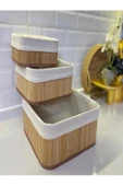 3B Trend Doğal Bambu Organizer Kutusu, Ahşap Bambu Ekmek Sepeti - 4
