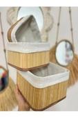 3B Trend Doğal Bambu Organizer Kutusu, Ahşap Bambu Ekmek Sepeti - 2