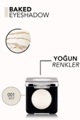 Flormar Yoğun Işıltılı Göz Farı - 001 Beige - Baked Eyeshadow - 8682536052344 - 6
