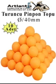Turuncu Pinpon Topu 10 Adet Masa Tenis Topu Evcil Hayvan Kedi Oyuncağı Okul Sınıf Etkinlik Deney Topu - 1