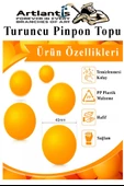 Turuncu Pinpon Topu 10 Adet Masa Tenis Topu Evcil Hayvan Kedi Oyuncağı Okul Sınıf Etkinlik Deney Topu - 2