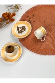 Porser Alya Turuncu Kahve Fincan Takımı 80cc 2 Kişilik 4 Parça - 3