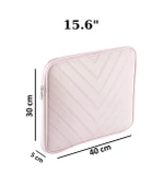 Notebook Laptop Macbook Çantası Suni Deri 15.6" inç - 800-DÜZ Açık Pembe - 5