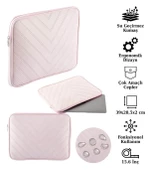 Notebook Laptop Macbook Çantası Suni Deri 15.6" inç - 800-DÜZ - 2