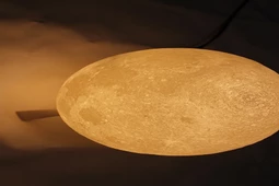 Dekoratif Ayaklı 3d Ay Gece Lambası Standlı Küre - 3