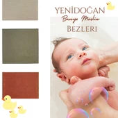 6'lı Müslin Bebek Ağız Mendili Anne Bebek Emzirme Mama Salya Tükürük Ağız Silme Beslenme Bezi Mendil - 2