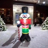 VIP DELUXE LED IŞIKLI MOTORLU DEV ŞİŞME FINDIK KIRAN 190 CM IŞIKLI ŞİŞME KURŞUN ASKER NOEL DEKORLARI - 1