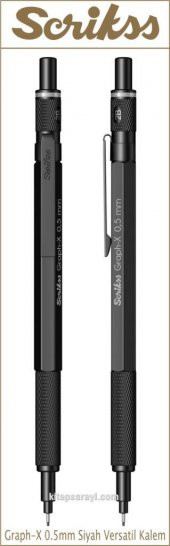 Scrikss Graph-X 0.5 mm Metal Siyah Versatil Kalem - 1