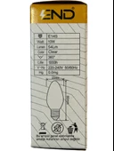End 10W Sarı Işık E14 Duylu Şeffaf Eski Tip Tuz Lambası (5 Adet) - 5