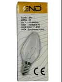 End 10W Sarı Işık E14 Duylu Şeffaf Eski Tip Tuz Lambası (5 Adet) - 2